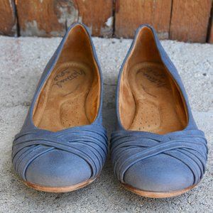 Natural Soul Blue "Girly" Flats 7M Faux Leather